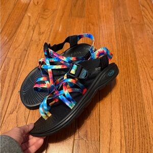 Chaco Z Cloud Sandals Rainbow Strap Hiking Sandals Women’s 8